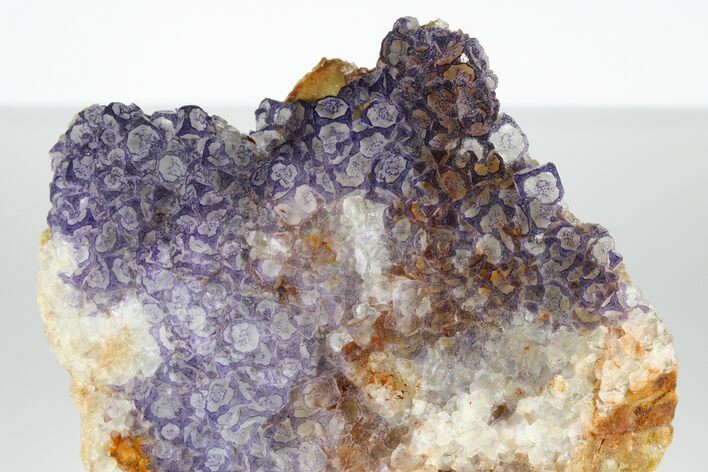 Purple Edge Fluorite Crystals on Quartz - China #182822